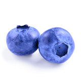 Group of Fresh Blueberries Isolated on the White Background