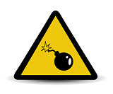 vector bomb warning sign