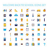 Welcome back to school icon set