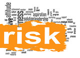 Risk word cloud with yellow banner
