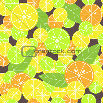 Seamless pattern with citrus