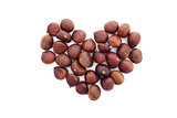 Chestnuts in a heart shape