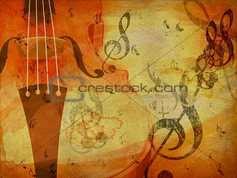 Grunge violin background