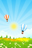  Landscape with Hot Air Balloons