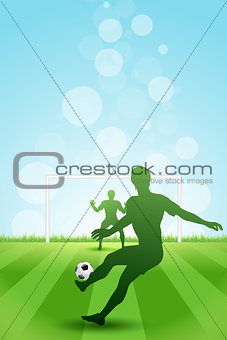 Soccer Background with two Players