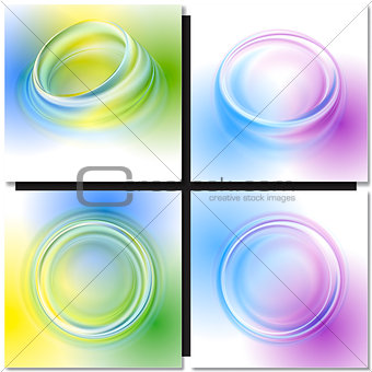 Abstract multicolor round frame