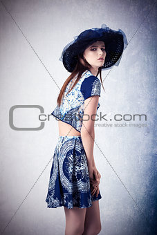 fashion female with summer clothes 