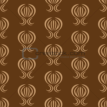 Vector wallpaper with a repeating pattern on a brown