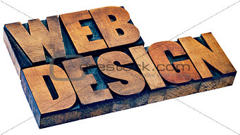 web design in letterpress wood type