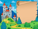 Castle and parchment theme image