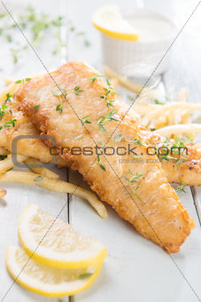 Fish fillet with french fries