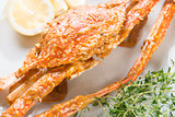 Closeup hot and spicy chili crab