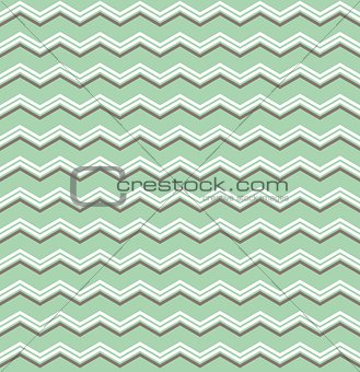 Tile vector pattern with brown and white zig zag print on green background