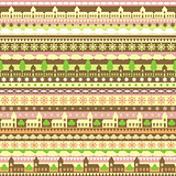 Seamless vector pattern with colorful strips  and houses