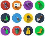 Set of camping icons