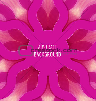 Abstract pink circle waves background with banner