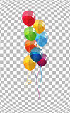 Color Glossy Balloons Background Vector Illustration