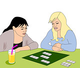 Girls with Board Game