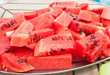 Plate of fresh water melon fruit