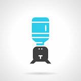 Water cooler jug black and blue vector icon