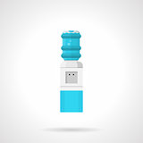 Automatic water cooler flat vector icon