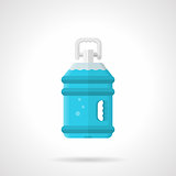 Bottled water flat vector icon