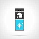 Water cooling machine black and blue vector icon