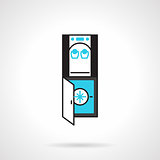 Office water dispenser black and blue vector icon