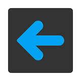 Arrow Left flat blue and gray colors rounded button