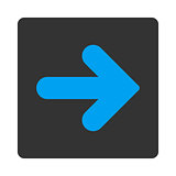 Arrow Right flat blue and gray colors rounded button