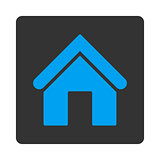 Home flat blue and gray colors rounded button