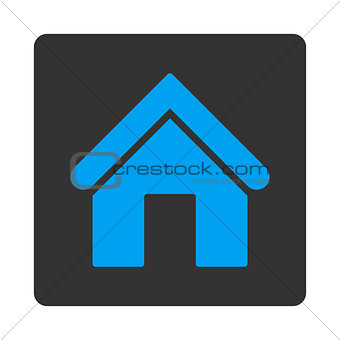 Home flat blue and gray colors rounded button