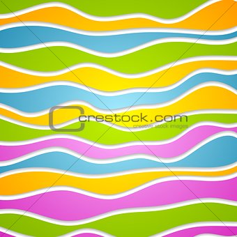 Abstract colorful waves. Vector design template
