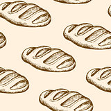 Seamless pattern with baguette