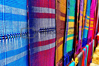 Colorful thai native fabric