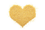 Millet grain in a heart shape