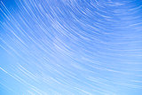 Star Trails with Blue Sky