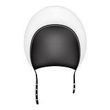 Retro motorcycle helmet in black and white design