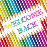 Back to school background with welcome back text