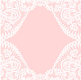 lace border on pink background