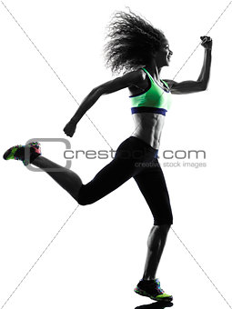 woman runner jogger running jogging silhouette