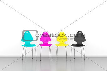 CMYK chairs