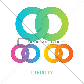 Infinity sign, different colored