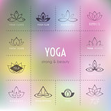 Set of logos for a yoga studio