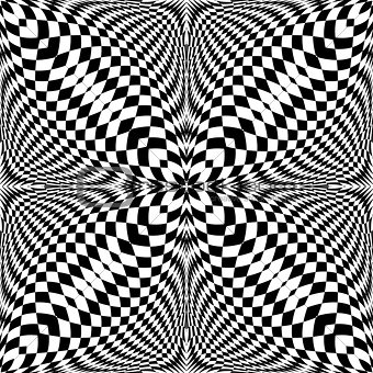 Design seamless illusion checkered pattern