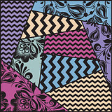 Vector color seamless patchwork pattern