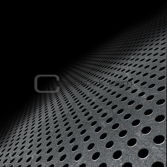 Abstract perforated metallic background