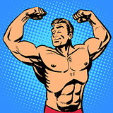 Bodybuilder muscle handsome athlete