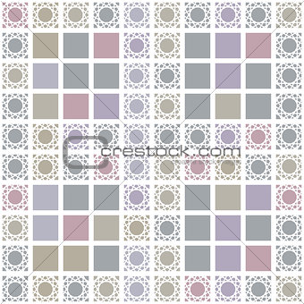Abstract geometric seamless pattern with grey squares background