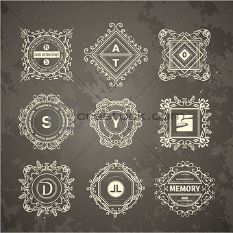 Monogram luxury logo template